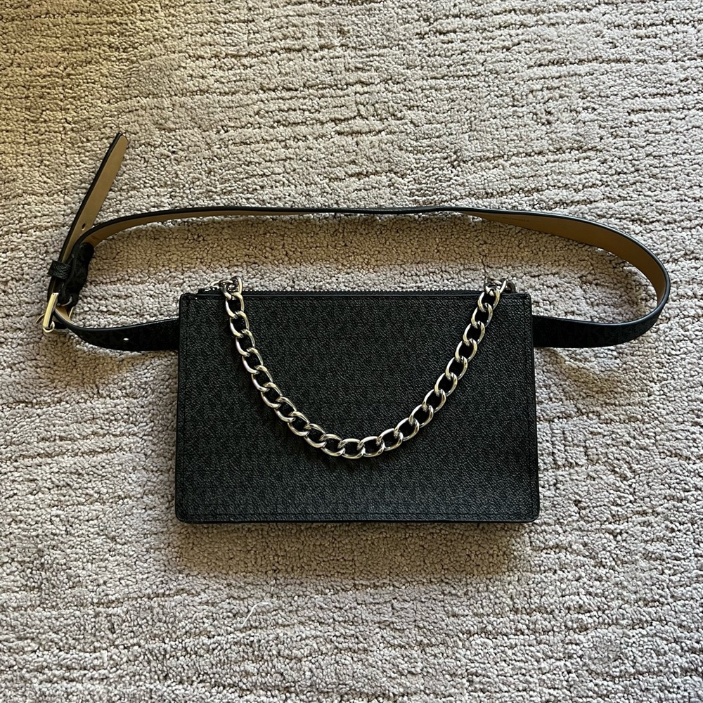 Michael Kors Adjustable Belt Bag with Chain